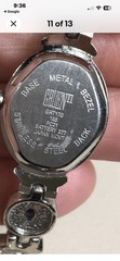 Gruen II Women GRT170 Dress Blue Stone Silver Tone Quartz 16mm Watch 7 1/2″