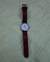 Coach Quartz 36mm Silver Stainless Steel Watch White Dial Brown Leather 3ATM