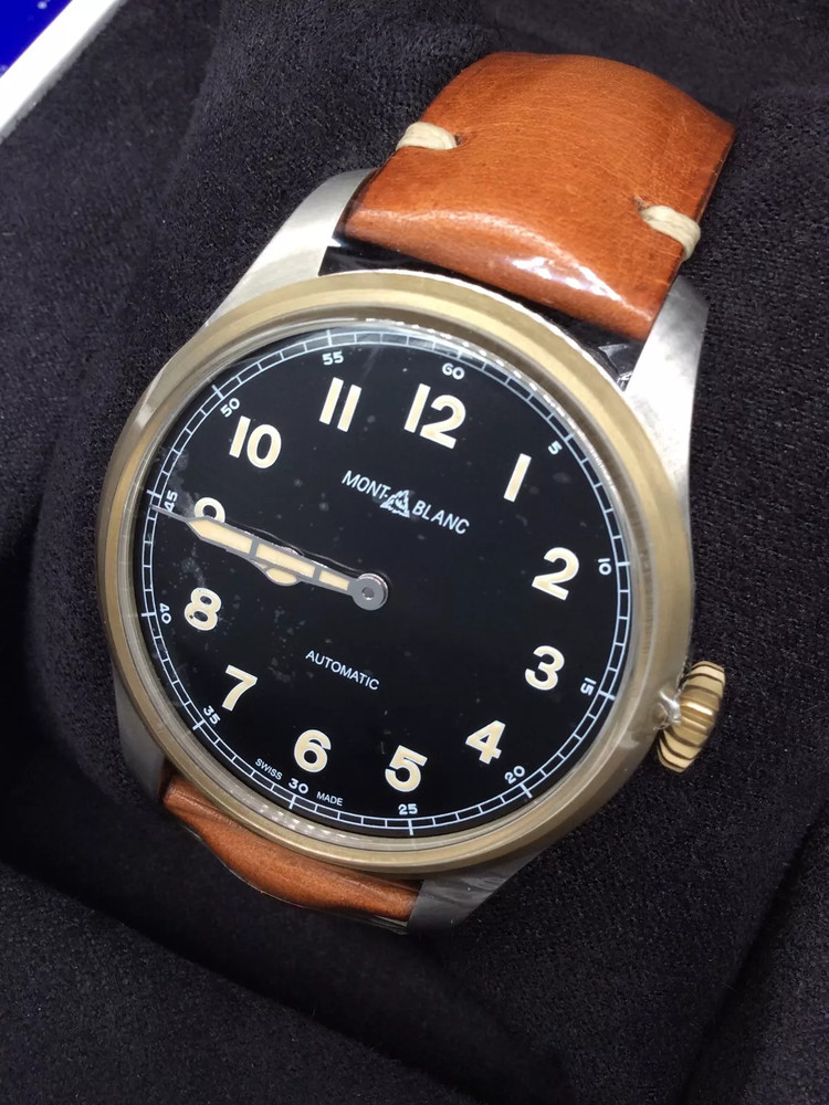 $3615 – Montblanc 44mm 185-steel Bronze Automatic Watch 116241 -NEW 2yr WARRANTY
