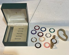 Vintage 1980s Gucci Change Bezel Watch W/ 10 Colors / New Battery / Works
