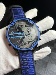 DIESEL MEN’S WATCH MR. DADDY 2.0 CRONOGRAPH BLUE NYLON AND SILICONE DZ7434