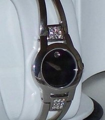 New Movado Amorosa Women’s Ladies Custom Diamond Watch 0604759 Aprx 0.27CT
