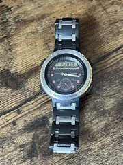Vintage Casio 373 AW-351 Chronograph 1/1000 Sec Nos Men Wristwatch Japan