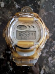 Casio Baby G Ladies 43mm Digital Watch Dolphin/Whale Research Clear Gray -RUNS
