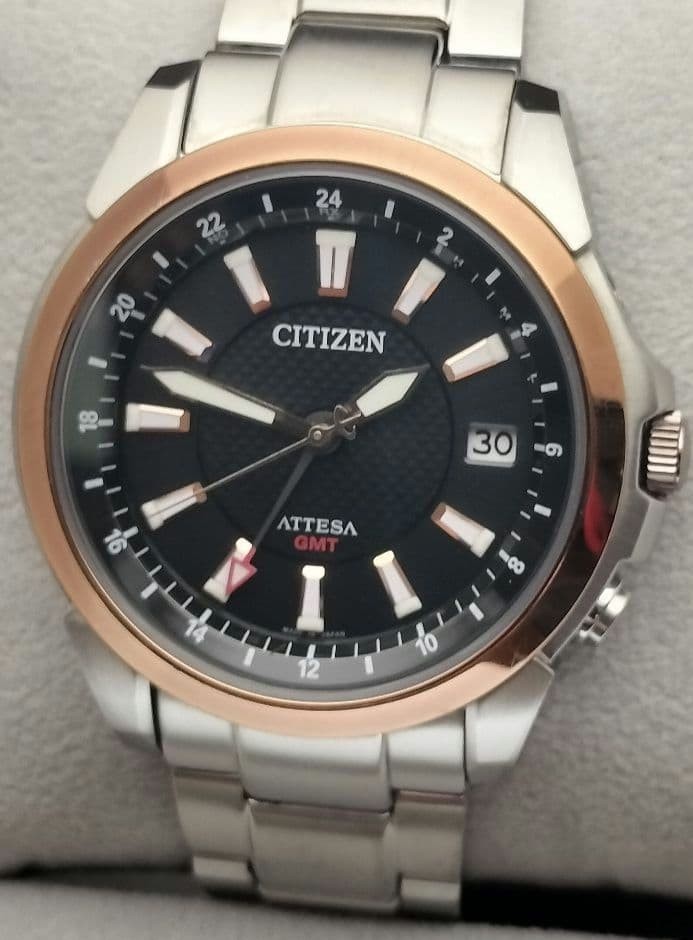 Citizen Attesa GMT Solar Analog Watch H116 wrist 19.5cm/7.7in