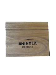 New in Wood Box Shinola Detroit Detrola men’s Watch 43mm Black & Silver