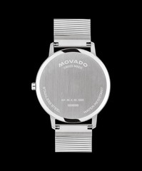 MOVADO BOLD FACE 3640178 RED DIAL SILVER ION MESH SS BAND 41 mm MEN’S WATCH