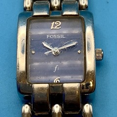 FOSSIL F2 ES-8930 Women’s Tank Quartz Bracelet Wristwatch Working New Battery