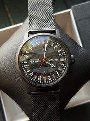 RAKETA Polar 24 Hour Black Matte 40mm Case. Soviet Watch Vintage Automatic