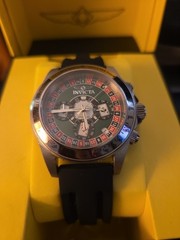 NEW!! Invicta Speedway Casino Edition 39.5mm Watch, Black Silicone Strap 50492