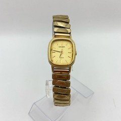 Orient Quartz Wristwatch Gold Stretch Band Classic Timepiece Womens Elegant
