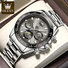 Automatic Mechanical Waterproof Watch Moon Phase Luxury Dial Men’s Men Strap