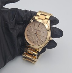 Michael Kors Argyle Gold Stainless Steel Watch with Rose Gold Dial MK3336