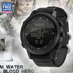Men Outdoor Sport Tactical Smart Watch Altimeter Barometer Compass WristWatch _