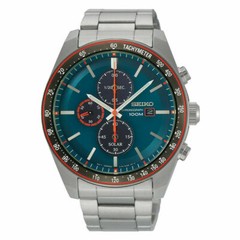 SEIKO SOLAR SSC717P1 CHRONOGRAPH Quartz Watch V176 Green Blue Dial Date 100m