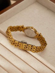 Gold and Black French Vintage Style Unique Dainty Women’s Wrist Watch