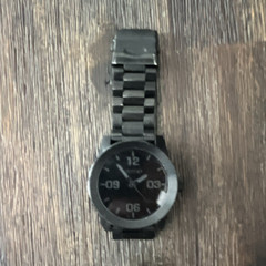 Nixon Corporal Analog Watch Black Dial Round Black Metal Bracelet Arabic