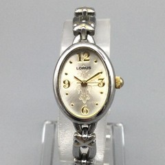 Lorus Womens Watch 17mm Champagne Dial Silver Tone LR0775 New Battery 6.25″
