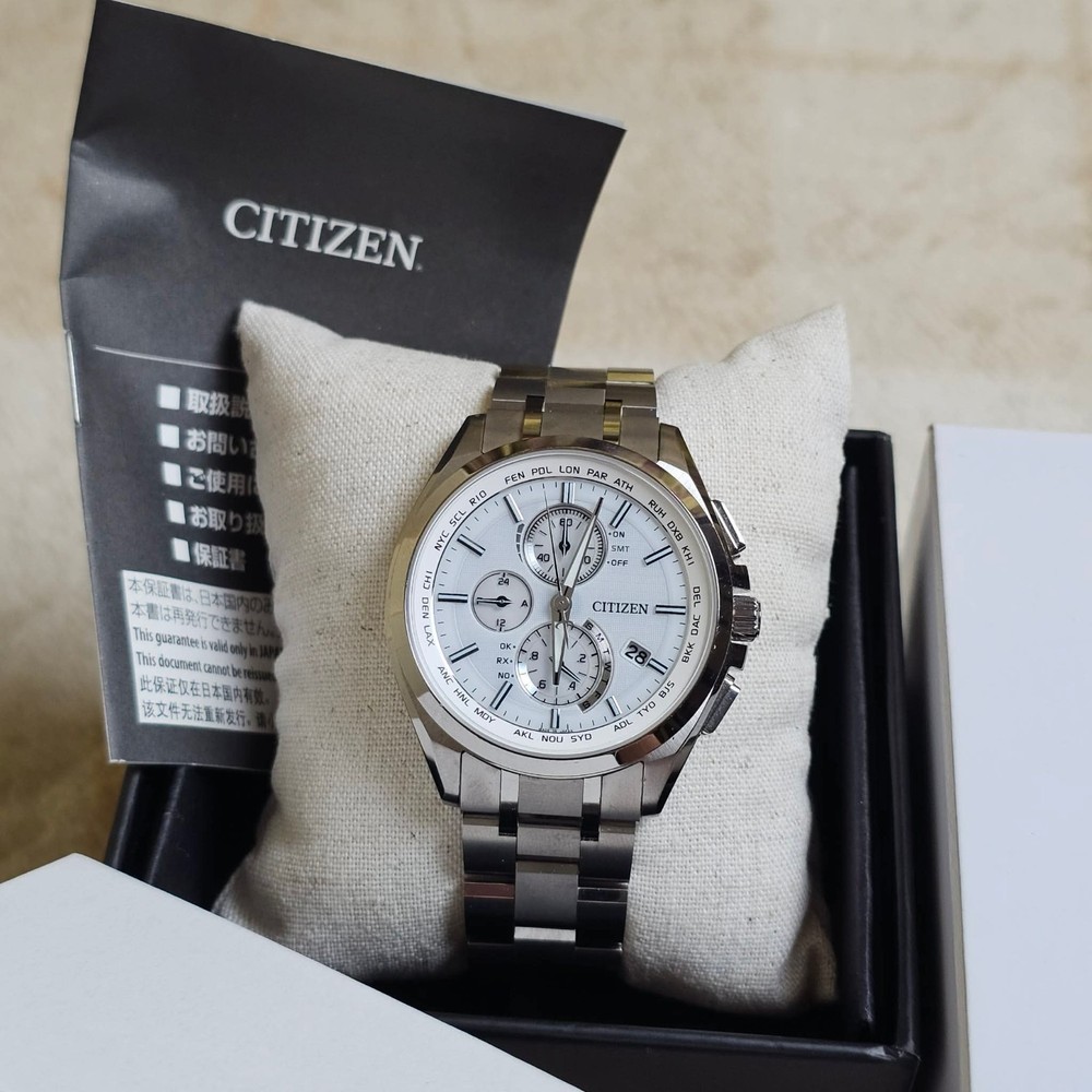 Citizen Attesa Men’s White Watch – AT8040-57A