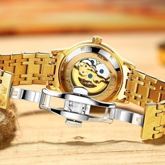 OLEVS 9901 Fashion Multi-functiom Accurate Transparent Vintage Mechanical Watch