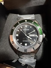 Citizen Automatic Sapphire Crystal Green/Black Dial NH7531-50E Sports Watch NEW