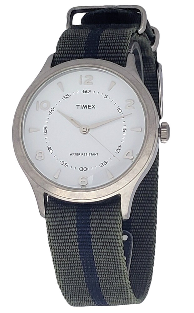 Timex TW2T40500 Women’s Analog Watch Green Nylon Strap