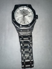Poedagar Men’s Octagon Quartz Wristwatch White Dial Date Silver Stainless 30m