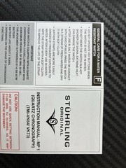 stuhrling original , water resistant, 2 years manufacturer Warranty