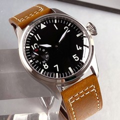Blue Black Green Dial Tandorio 42mm Vintage ETA 6497 Mechanical Hand Wind Watch