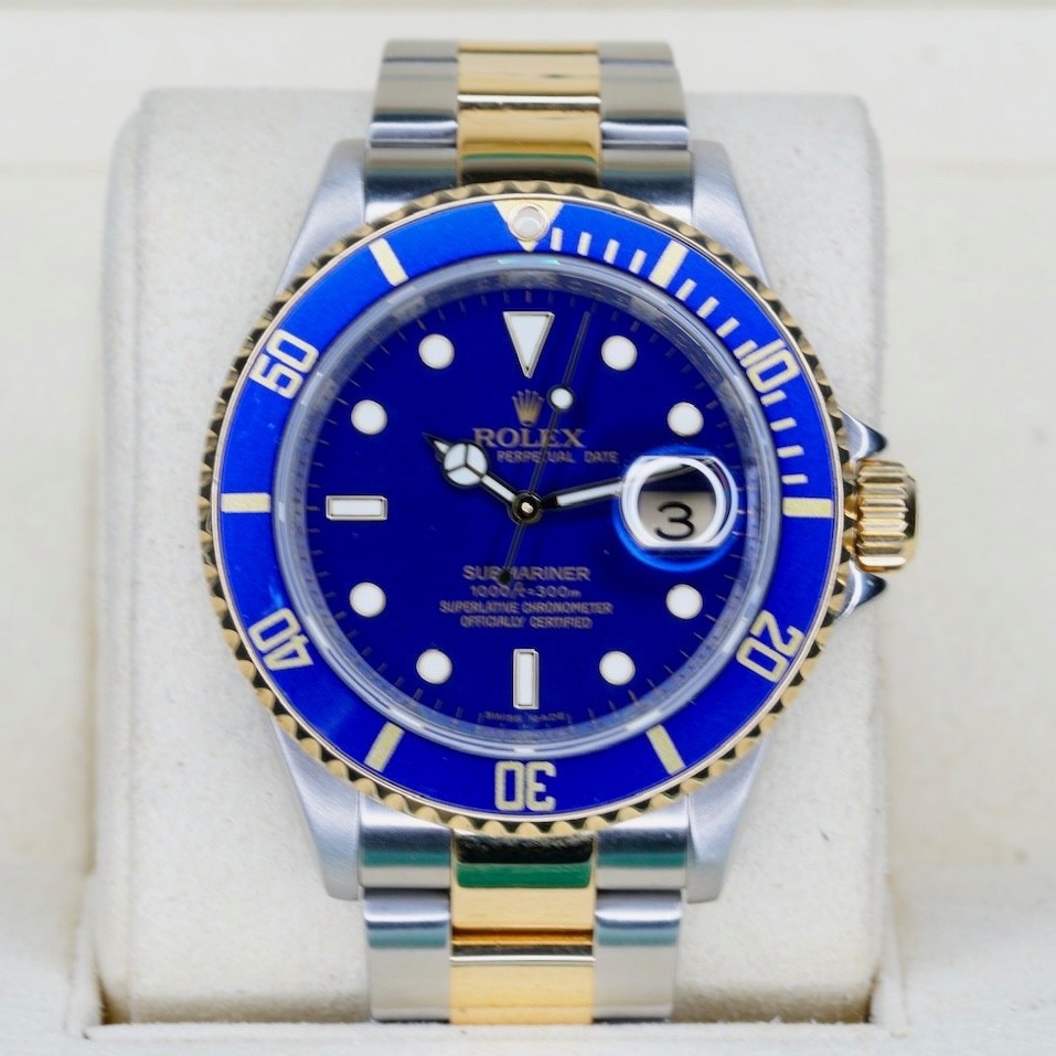 Rolex Submariner Date 16613 BLUESY Blue Dial Yellow Gold & Stainless Steel 40mm
