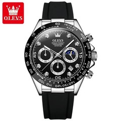 Waterproof Watch OLEVS Quartz Luxury Business Luminous Date Men’s Men Strap