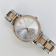 Jennifer Lopez Women’s Watch 38MM Gray Dial Two Tone Bracelet 5.5″ New Battery