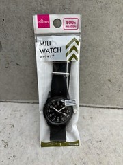 Military Watch MILI-WATCH Black Daiso Japan Military Style