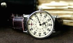 Watch Pobeda Pilot Soviet Mechanical leather strap Men’s Vintage MILITARY