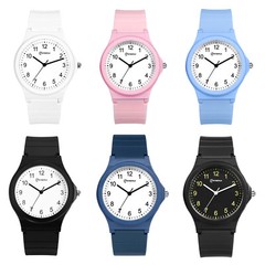 Men Women Boys Girls Jelly Silicone Band Simple Round Sports Quartz Wrist Watch