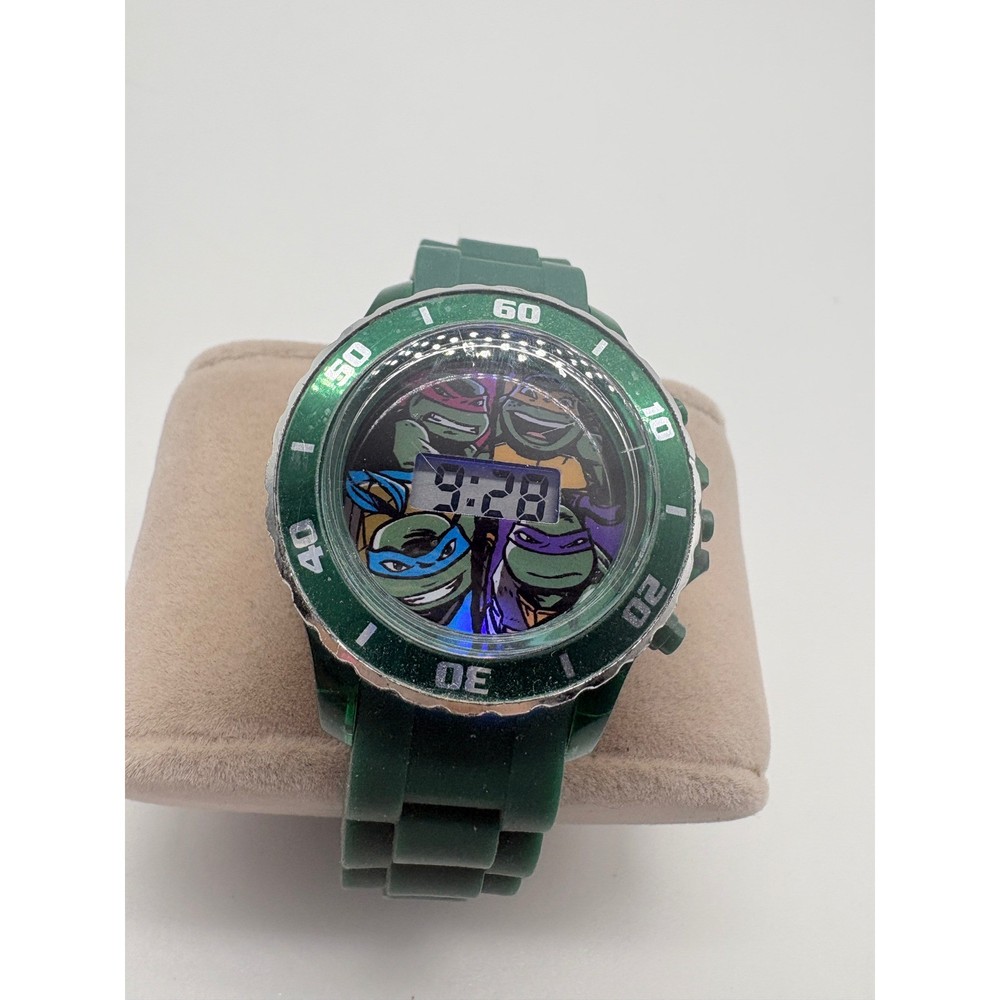 Nickelodeon TMNT Digital Light Up Watch Green Silicone Strap Ninja Turtles
