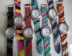 Fashion Rainbow Cool Color Jelly Silicone Rhinestone Girls/ Women’s Casual Watch