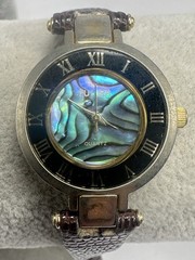 Futura Vintage Abalone 4343 New Batteries Ladies Watch 25MM 6.75″ G65