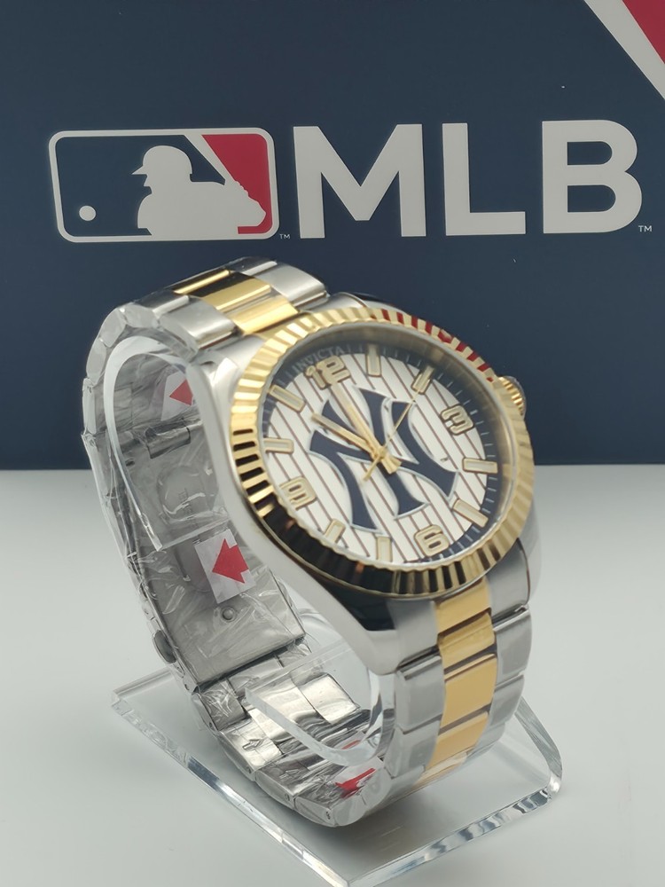 Invicta MLB New York Yankees 43mm W/Luminous Indices Silver Gold Men’s Watch