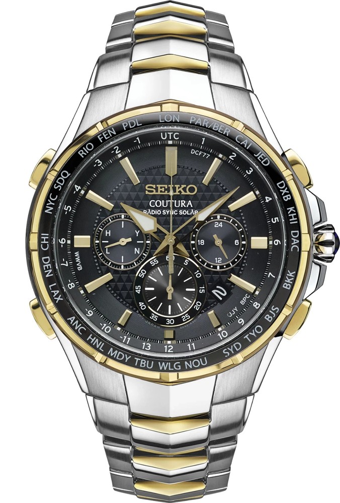SEIKO COUTURA Solar Sync Gray Dial Stainless Steel Men’s Watch SSG010