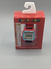 Super Mario Light Up LCD Digital Watch With Alarm &Nylon Strap New