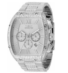 Invicta Celestial Primus Men’s 43mm 200 Crystals Silve Chrono Quartz Watch 50191