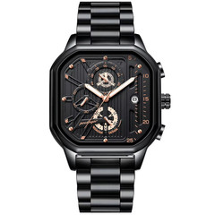 Luxury Men’s Chronograph Watch, Stainless Steel, Waterproof, Luminous, Date, Mil