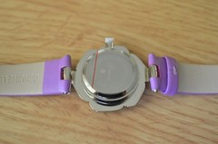 Genoa Japanese Movement Watch with Mother of Pearl Accent / Purple Leather Strap
