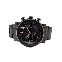 GUCCI G Chrono YA101331 / 101M Stainless Steel Diamond 44mm Wristwatch #KNW2673