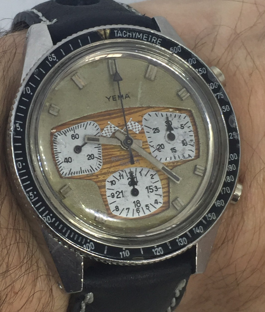 VINTAGE YEMA RALLYGRAF SUPER 606737 “Formica” CHRONOGRAPH MANUAL WIND 39MM