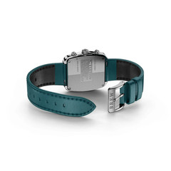 Limited edition Brew 8-bit Chronograph Stainless Steel Case Teal Leather Watch