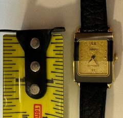 ⌚️RADO Florence 153.3606.2N Woman’s Qz Watch Square Gold Dial W/Box, New🔋, 📄