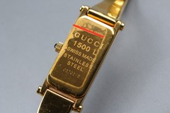 [Near MINT] GUCCI 1500L 13mm Black Dial Bangle Quartz Women’s Watch from JAPAN