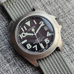 Citizen Promaster Ray Mears 7878 Eco-Drive Titanium Used 36 mm version